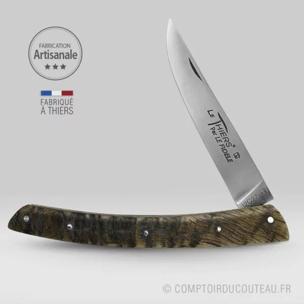 couteau Le Thiers Le Fidèle corne de bélier guilloché