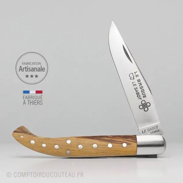 Couteau Basque (Yatagan) Bois de Serpent Clouage Rosette