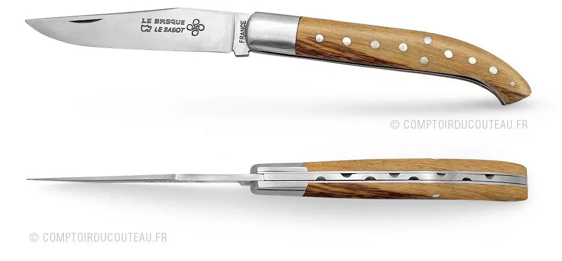couteau basque Yatagan - bois de serpent guilloché