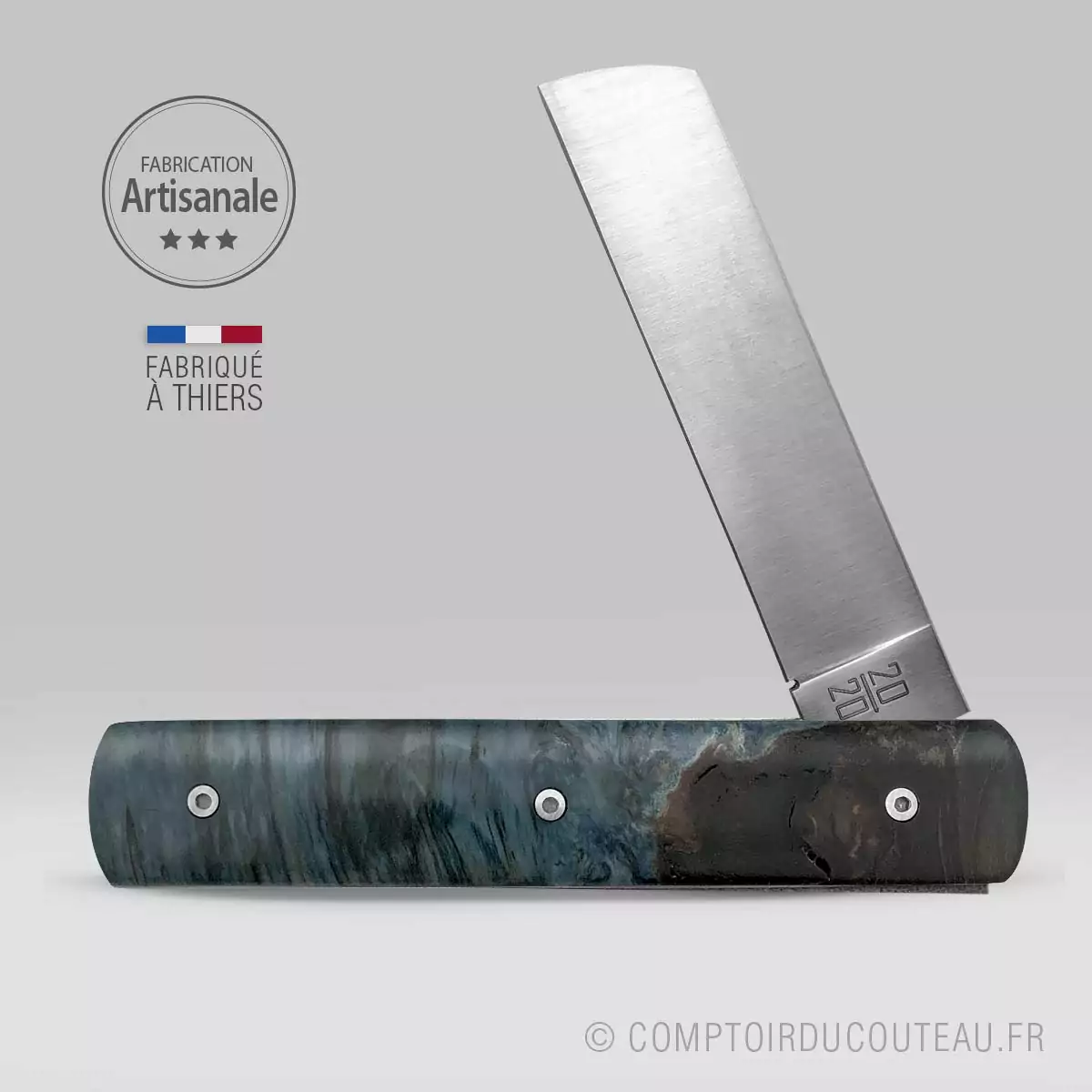 couteau le 20/20 manche marronnier stabilisé le fidèle