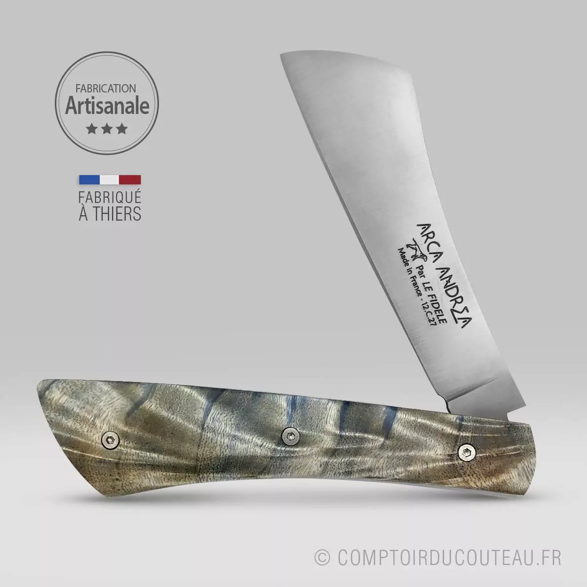 couteau arca andrea manche en fourche de peuplier