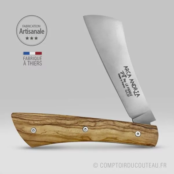 couteau arca andrea manche en bois d'olivier