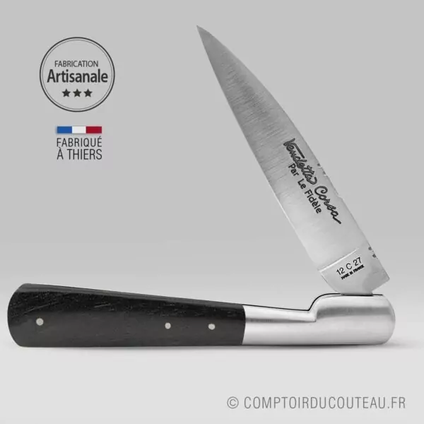 couteau corse vendetta manche en bois ebene