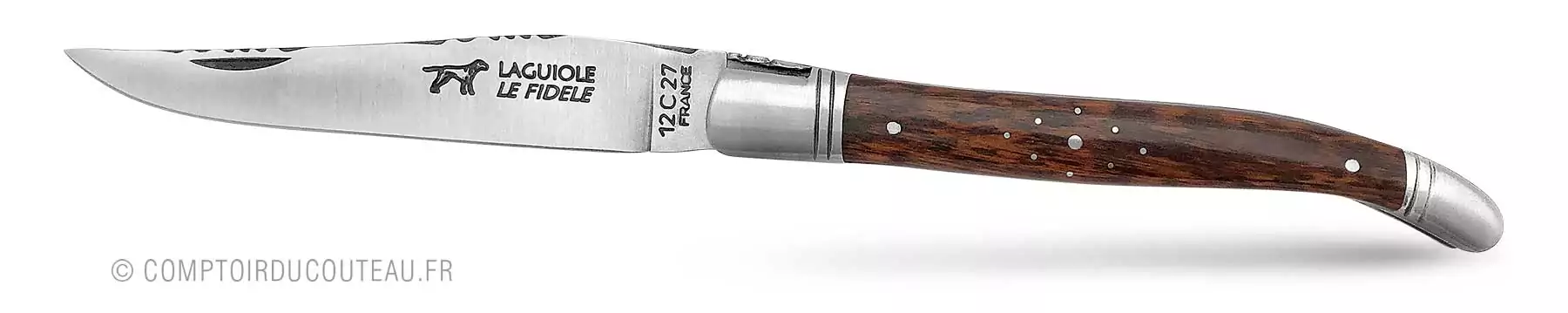 couteau laguiole bois amourette premium vue profil