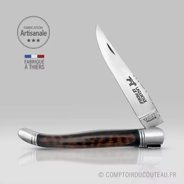 Couteau Laguiole bombé ebène et amourette