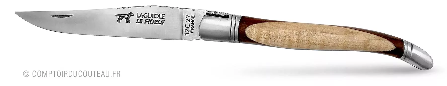 couteau laguiole dodu cocobolo érable ondé profil