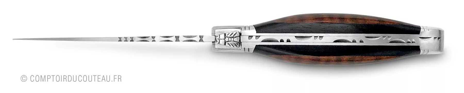 couteau laguiole dodu ebene amourette dessus
