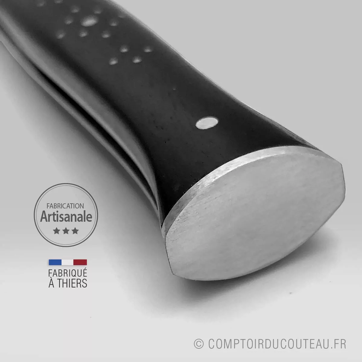 couteau le poisson bois ebene detail
