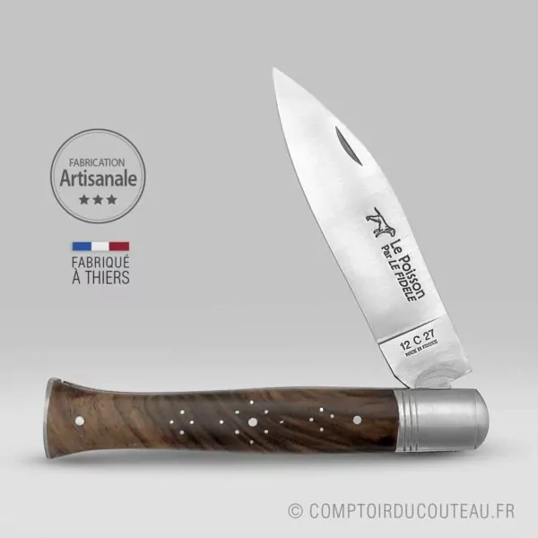 couteau breton le poisson bois noyer