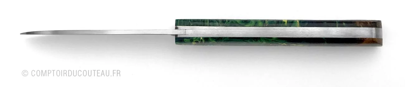 couteau piece unique l'âme d'Emma résine verte