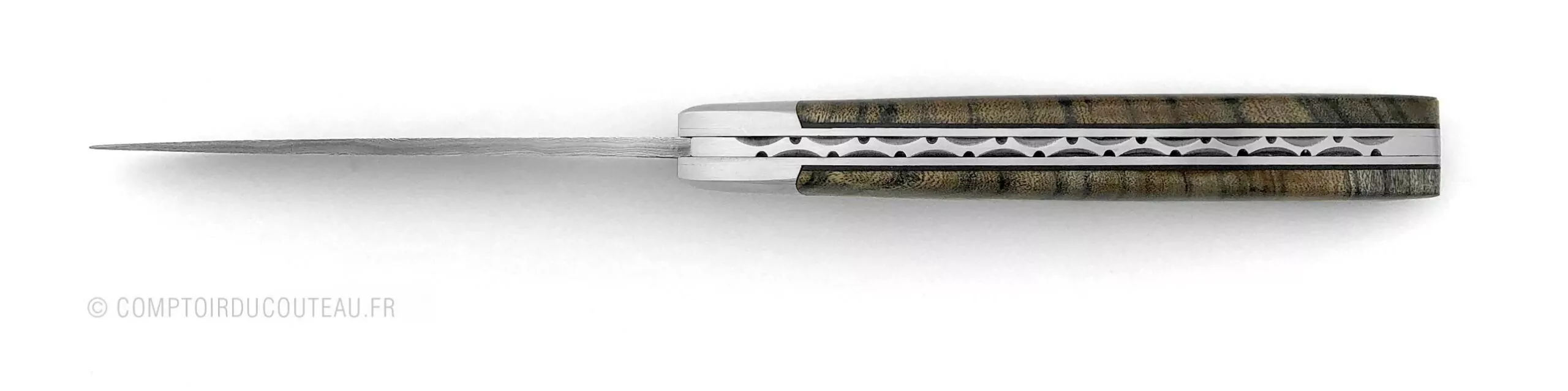 couteau le thiers damas peuplier flammé