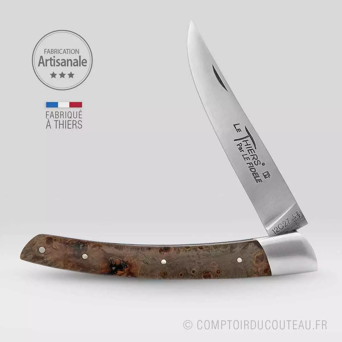 couteau le Thiers bois érable stabilise