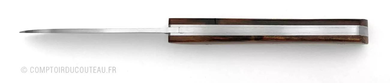 couteau l'âme d'Emma manche bois pistachier vue dessus
