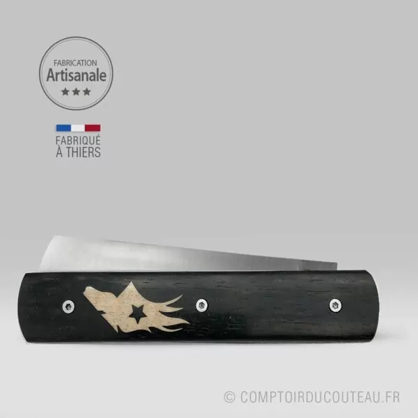Couteau le 20/20® Ebène Marqueterie Erable Ondé Tête de Cheval – Image 2