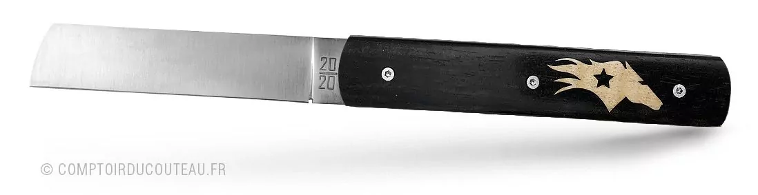 couteau le 20/20 ébène marqueterie erable ondé