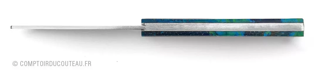 couteau de poche artisanal 20/20 série limite cep de vigne et chardon stabilisé 3 couleurs