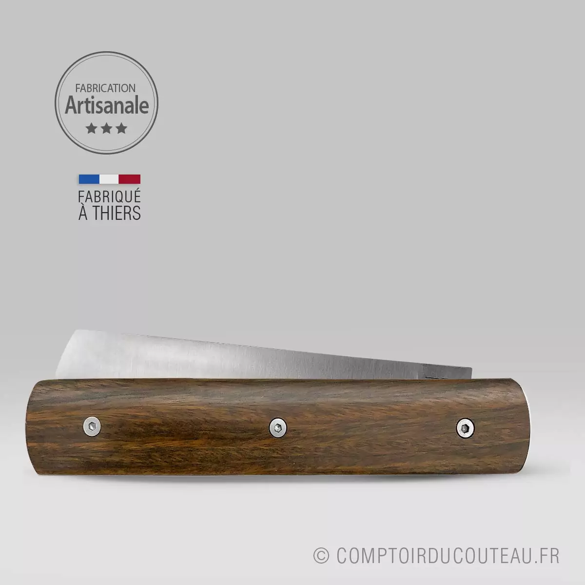 couteau le 20/20 manche gaiac par le fidèle ferme