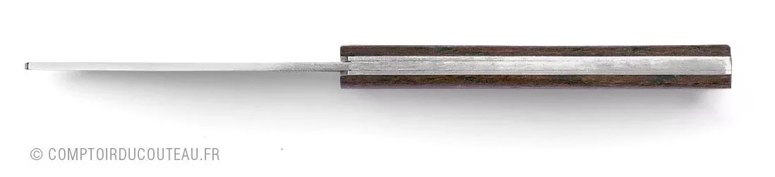 couteau le 20/20 manche gaiac par le fidèle vue de dessus