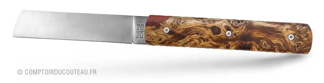 couteau 20 sur 20 loupe de peuplier le fidèle