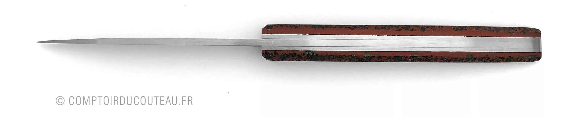 couteau Le Terril en charbon ardent vue de de dessus ouvert