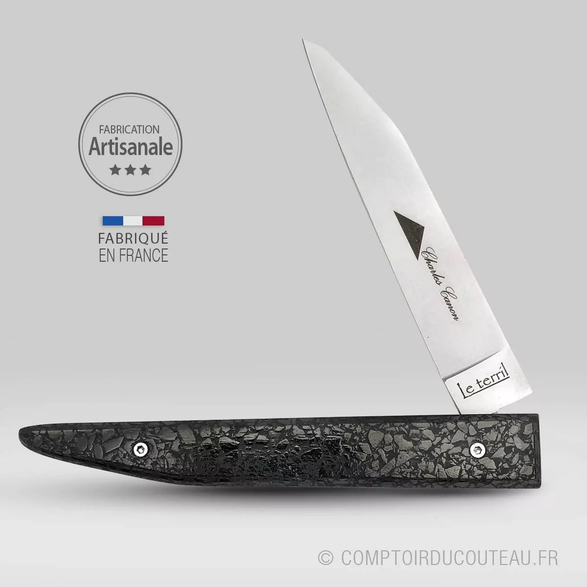 couteau le terril charles canon ouvert côté