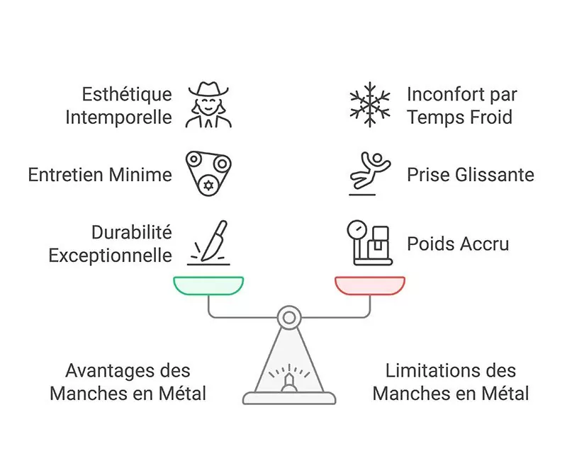 avantages et inconvénient d'un manche en métal pour couteau