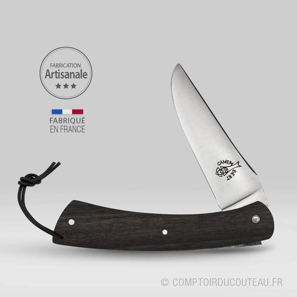 couteau camembert manche ebène ouvert