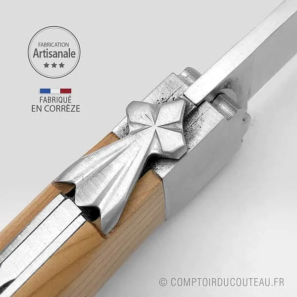 couteau breton de poche le breizh kontell detaille mouche hermine guillochée