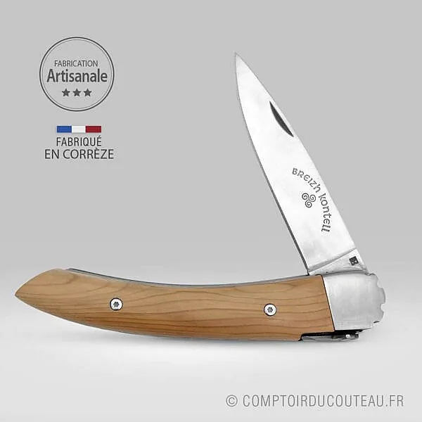 couteau breton de poche le breizh kontell ouvert