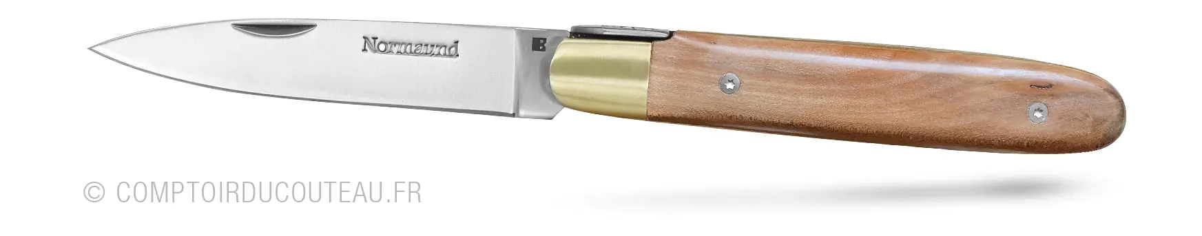 couteau normaud, couteau normand artisanal vue profil ouvert