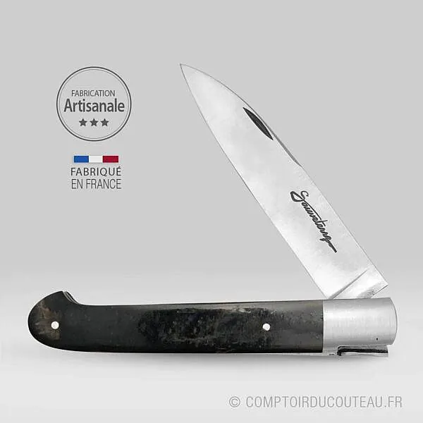 couteau le sauveterre mache corne de buffle ouvert