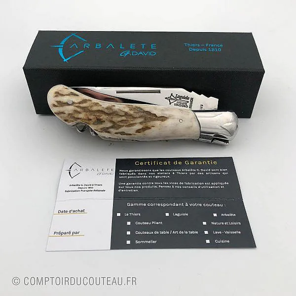 Couteau Outdoor LAGUIOLE G.DAVID 2P Cerf 12cm – Image 5