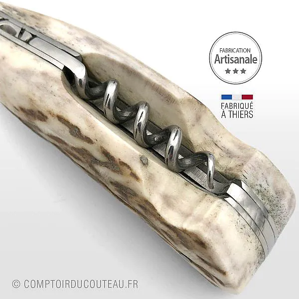 Couteau de chasse Outdoor LAGUIOLE G.DAVID 2P Cerf 12cm tire bouchon