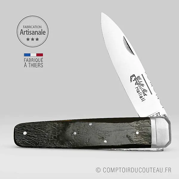 couteau chasse hallali douris chastel buffle 14 cm ouvert