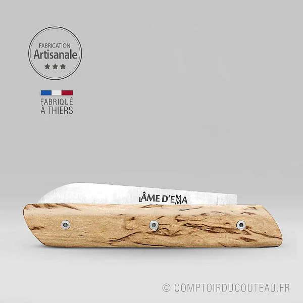 couteau l'âme d'Emma bois de bouleau fermé