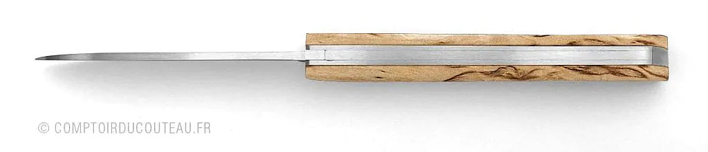 couteau l'âme d'Emma bois de bouleau vue dessus