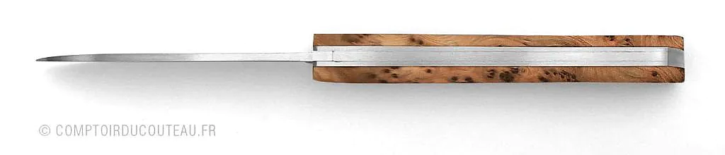 couteau l'âme d'Emma bois de genévrier vue dessus