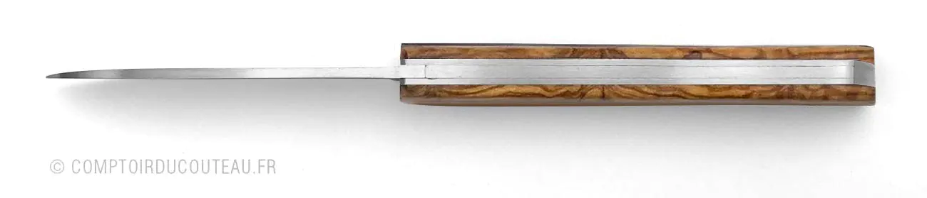 couteau l'âme d'Emma bois d'OLIVIER vue dessus