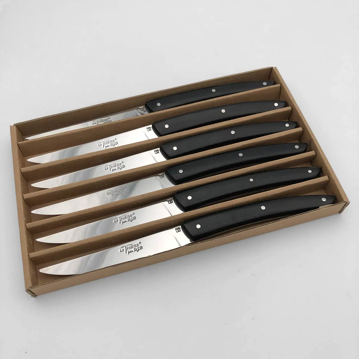 coffret 6 couteaux de table le thiers ebene, meilleur rapport qualite prix