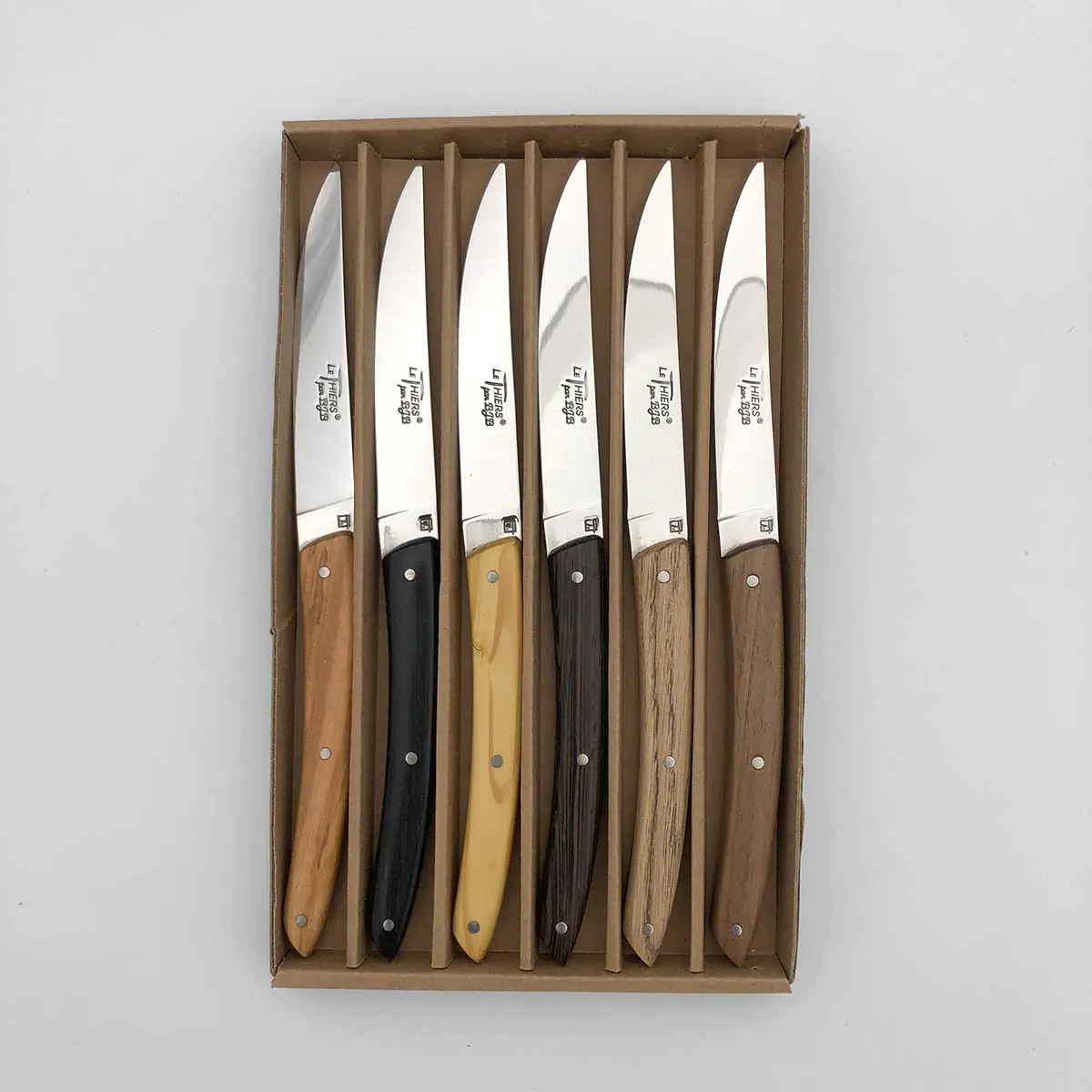 Coffret 6 couteaux de table Le Thiers® – bois assortis – Image 2
