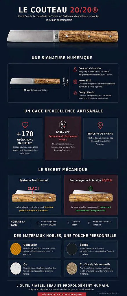 Le Couteau 20/20® : L'Excellence de la Coutellerie Artisanale Française
