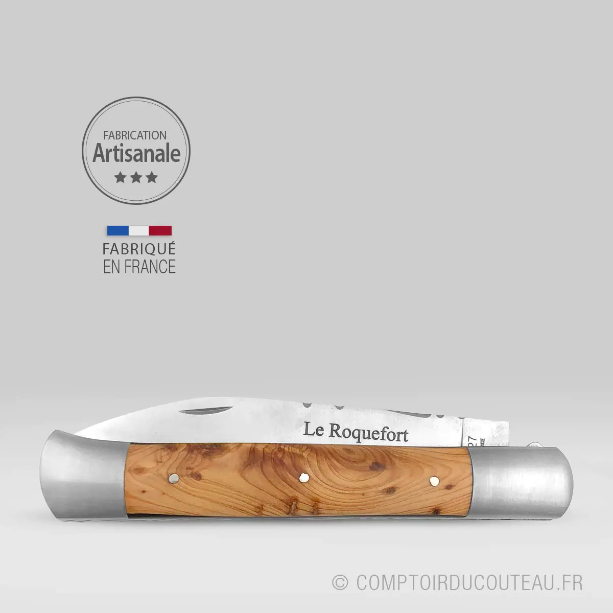 Couteau Le Roquefort Manche en Genévrier – Image 2